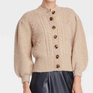 Who What Wear Heathered Cream Cardigan